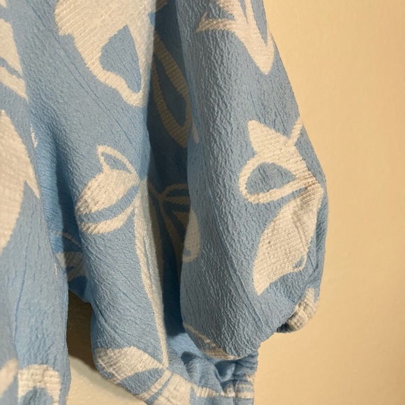 Stine Goya Top - Women's Small Blue White - Floral Peplum - Picture 6 of 13